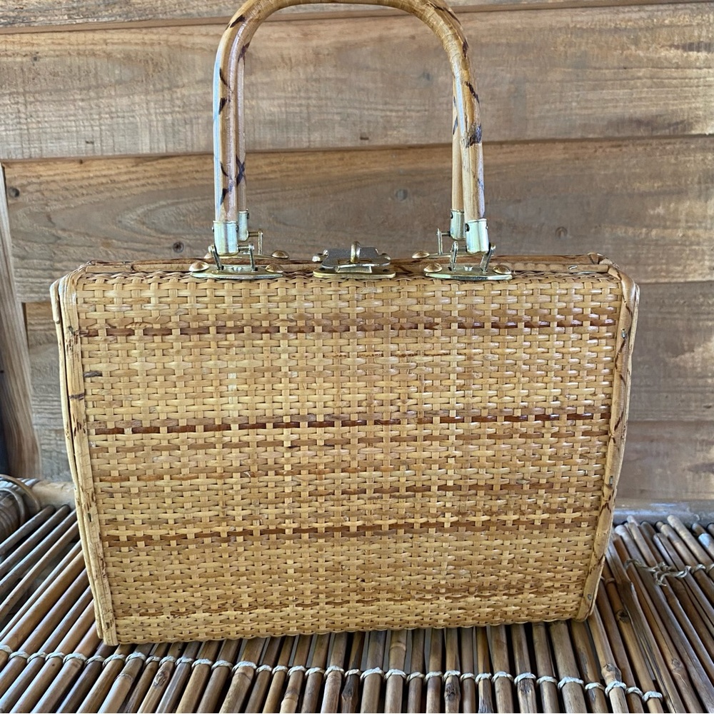Vintage Handmade Hong Kong Basket Clutch